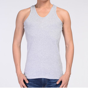 100% cotone lavorato a maglia sottile serbatoio di pianura top in canottiera da <span class=keywords><strong>uomo</strong></span> all'ingrosso - Product Image 2