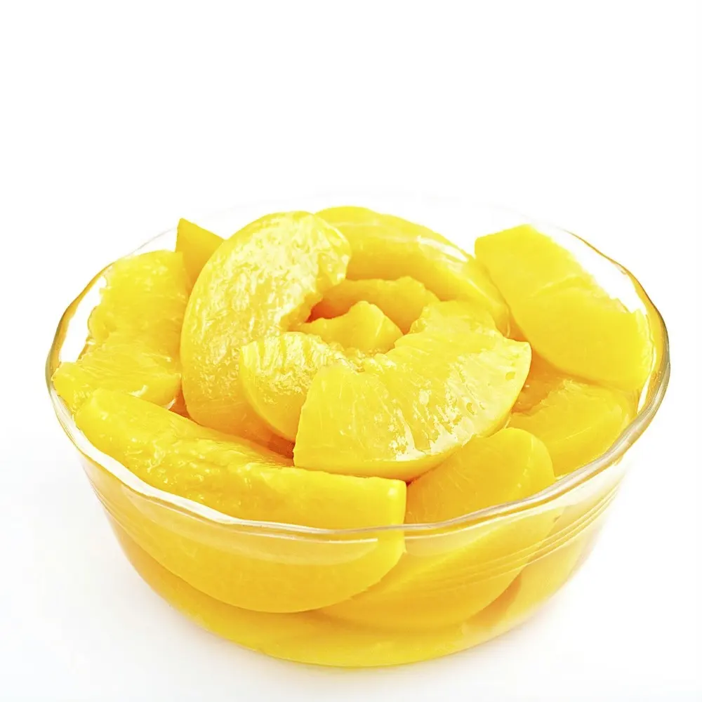 ライトシロップの黄色い桃の缶詰