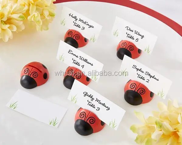 Wedding Favors "Cute as a Bug" Ladybug Place Card/Photo Holder