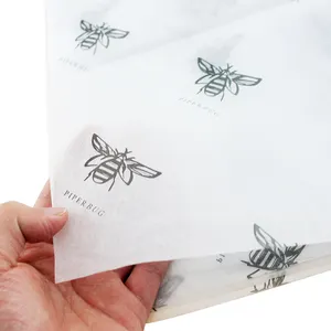 Tissuepapier Verpakking Custom Luxe Witte Achtergrond Kleding Papier Afdrukken Cadeaupapier