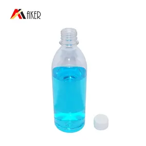 Wholesale eco friendly empty clear 500ml PET packaging mineral water juice bottle with white plastic tamper proof screw cap