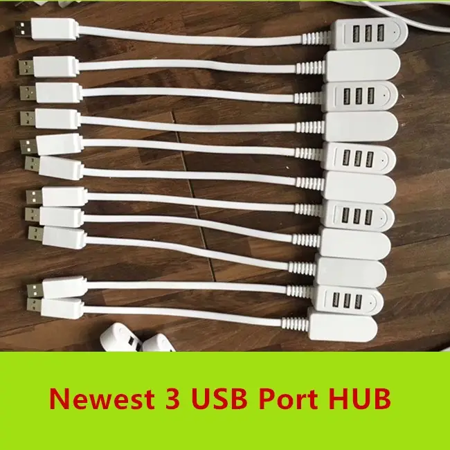 3 Port USB Hub Promotion Gift LOGO OEM 30CM 120CM High Speed PVC USB 2.0 3 USB OTG Hub Power Adapter For Card Reader Mouse