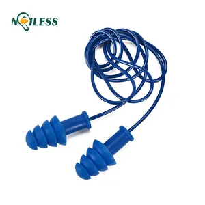 Détectable silicone resuble Bouchons d'oreille bruit réduction Bouchons d'oreille filaire métal Bouchons d'oreille