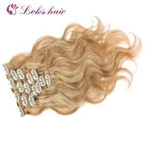 Extensions de cheveux naturels body wave avec clips, cheveux humains, 30/40 pouces, pour femmes noires - Product Image 4