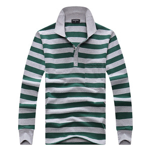<span class=keywords><strong>Polo</strong></span> da <span class=keywords><strong>Uomo</strong></span> Personalizzabile con Logo, Design a Righe Tinto in <span class=keywords><strong>Filo</strong></span>, 60% Cotone 40% Poliestere, Maniche Lunghe - Product Image 5