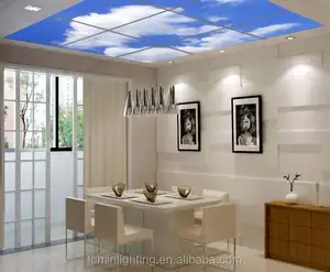 2021 Blue sky led panel 3D image flat ceiling led panel light