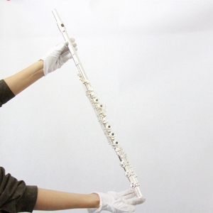 OEM chino Intermeiate B pie 17 agujeros <span class=keywords><strong>Flauta</strong></span> C tono clave sólido esterlina verdadero puro 925 Plata cuerpo cabeza conjunta <span class=keywords><strong>flauta</strong></span> - Product Image 4