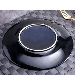 Assiettes à dîner <span class=keywords><strong>noires</strong></span> mates, ensemble d'assiettes rondes et Plates, taille 7 pouces, 8 pouces, 9 pouces, 10.5 pouces, 12 pouces - Product Image 5