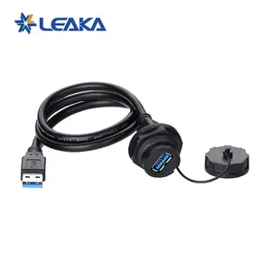   หัวต่อ <span class=keywords><strong>USB</strong></span> แบบ <span class=keywords><strong>A</strong></span> ชนิดเสียบ ตัวเชื่อมต่อกันน้ำ IP67 สำหรับติดตั้งบนแผง  หัวต่อข้อมูล USB3.0 - Product Image 1