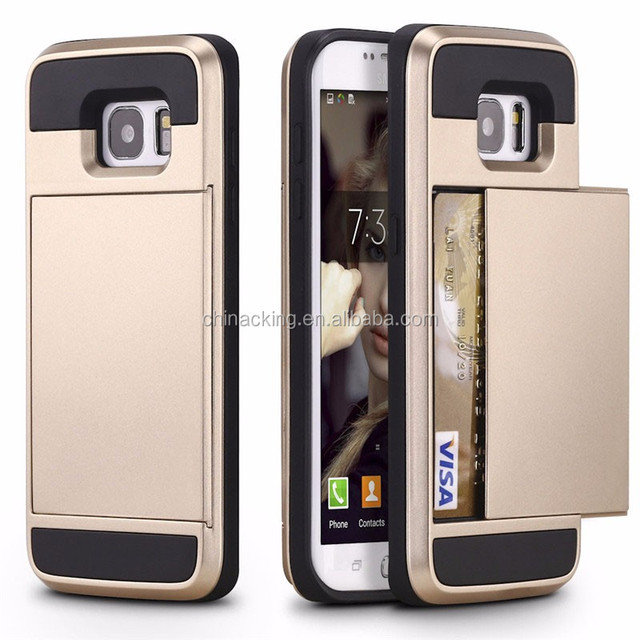 For Samsung Galaxy S22 S21 S20 S10 S9 S7 Edge S8 Plus A5 A7 J5 J7 2016 Grand Core Prime Phone Case Cover With Slide Card Slot