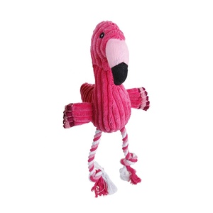Köpek oyuncak lüks sevimli tasarım flamingo şekli dayanıklı peluş keten pet chewer köpek oyuncak gıcırtılı yıkılmaz - Product Image 5