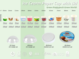 Cốc Kem Giấy PE/PLA 12OZ Dùng Một Lần Logo Màu Tùy Chỉnh Hộp Đựng Kem - Product Image 6