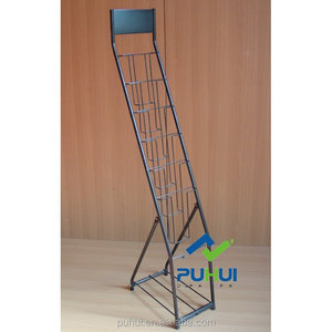 2-laags Ruimtebesparend Hotel Openbare Plaats Advertentie Opvouwbaar Metalen Draad Krantenrek - Product Image 6