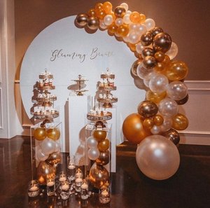 Fondo Redondo de Acrílico Blanco con Logotipo Personalizado y Opción de Exhibición para Bodas, Tamaño Personalizado Disponible - Product Image 6