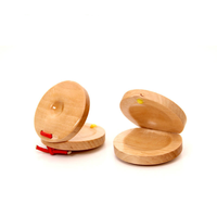 Jouet promotionnel classique, castagnettes en bois avec logo personnalisé, jouet musical en bois, bruiteur musical pour bébé