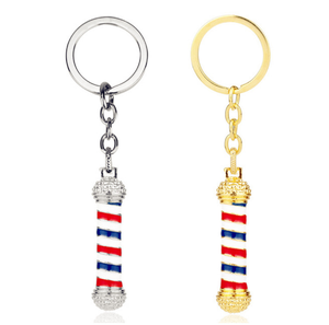 Nuevo Llavero de Moda con Diseño 3D de Poste de Barbería, Colgante de Poste de Barbería, Llavero de Hip Hop para Peluqueros - Product Image 1