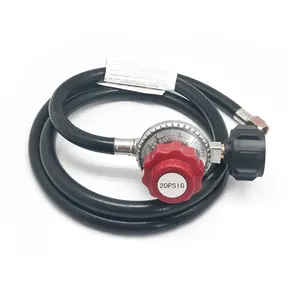 Regulador de gas de la parrilla del calentador de 0-20 <span class=keywords><strong>PSI</strong></span> Regulador de GLP con kit de manguera de 4 pies - Product Image 1