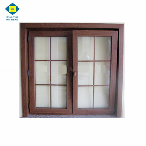 Jendela Upvc Jendela Warna Efek Serat Kayu Geser Balkon PVC Pabrikan Tiongkok