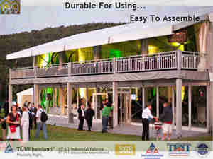 PVC transparent structure de durée de alu double plancher 10 x 10 <span class=keywords><strong>belvédère</strong></span> à la vente avec pas de poteaux intérieurs - Product Image 5