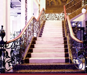 Conception moderne de garde-corps d'escaliers en fer forgé d'intérieur de nouveau style pour <span class=keywords><strong>la</strong></span> <span class=keywords><strong>villa</strong></span> - Product Image 1