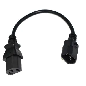 PDU Terhubung Male Plug C13 C14 IEC Up Outdoor Kabel Listrik Kabel Tugas Berat Kabel Ekstensi