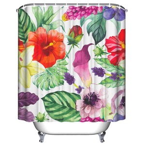 <span class=keywords><strong>Rideau</strong></span> <span class=keywords><strong>de</strong></span> <span class=keywords><strong>douche</strong></span> à rayures 3d, tissu blanc imprimé personnalisé, Sublimation, soirée, Tropical, étanche, 80 cm - Product Image 3