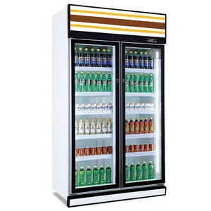 Convenient Store 2 Door Soda Beverage Display Cooler