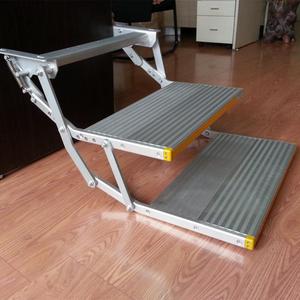 Marchepied <span class=keywords><strong>pliant</strong></span> manuel en alliage d'aluminium pour <span class=keywords><strong>camping</strong></span>-<span class=keywords><strong>car</strong></span>, <span class=keywords><strong>camping</strong></span>-<span class=keywords><strong>car</strong></span>, caravane, remorque, camion, capacité de charge 200kg - Product Image 2