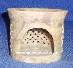 Aroma Oil Lamp, Handmade Soapstone Oil Lamp - Product Image 1