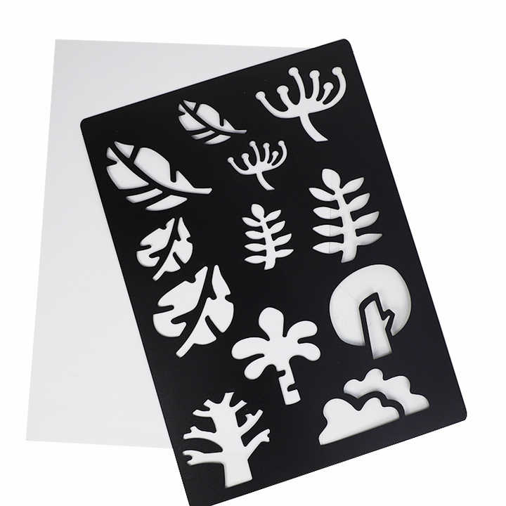 novelty design stencil art set bullet journal drawing pp stencil