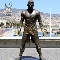 Statue de joueur de football, en bronze, taille de vie, 1 pièce