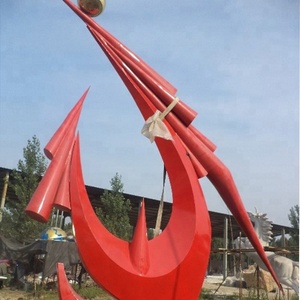 Fábrica hecha a mano 316 de grado de acero grande al aire libre urbano de la ciudad, decoración escultura de acero inoxidable - Product Image 1