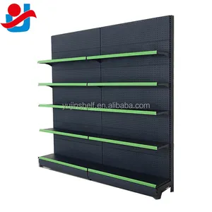 Alibaba Golden Supplier Single Sided Feature Steel Shop goods display gondola shelving Mini Mart Shelving