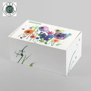 Small birthday present boxes book shape personalised printing mini white 2 tier gift box