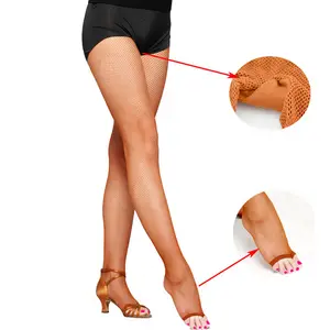 Professional fishnet pantyhose tights open toe fishnet dance latin tights