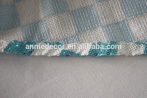 100 poliéster no tejido bordado mantel a cuadros venta lentejuelas <span class=keywords><strong>2</strong></span> colores para el banquete de boda - Product Image 3