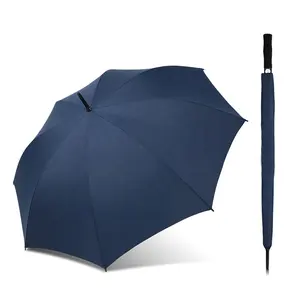 Parapluie de golf droit en fibre de verre imprimé sur mesure promotionnel 27 pouces EVA minimaliste parapluie coulissant avec logo personnalisé pour adultes