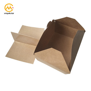 Respetuoso del medio ambiente desechables almuerzo resistente a la grasa de papel de kraft marrón caja de embalaje de alimentos - Product Image 6