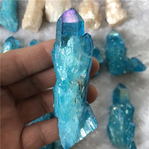 Tự nhiên thô thạch anh đá điểm xương sống màu xanh <span class=keywords><strong>Aura</strong></span> tinh thần tinh thể cụm để trang trí - Product Image 2