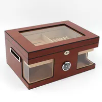 wholesale modern solid acrylic cigar box cedar wooden cigar humidor
