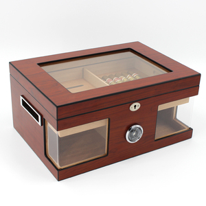 Groothandel moderne solid acryl sigaar box cedar houten sigaar humidor