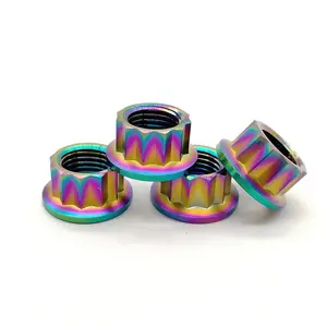 Factory Supply 12 Point Titanium Nut 6-32