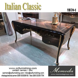 Bureau de direction de luxe YB70-1, style italien noble, table de lecture classique, chaise, bibliothèque, meubles de bureau à domicile élégants - Product Image 3