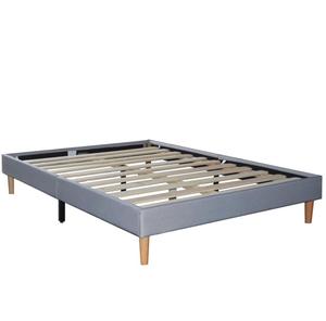 Đồ Nội Thất Phòng Ngủ Đơn Giản Hiện Đại Thiết Kế Mới Nhất Kích Thước Đôi Ánh Sáng Màu Xám Vải Bọc Gỗ Nền Tảng Khung Giường - Product Image 2