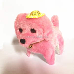 Özel Oyuncak köpek aydınlık gözler gözlük şapka elektrikli geri tasma köpek doll peluş oyuncaklar - Product Image 6