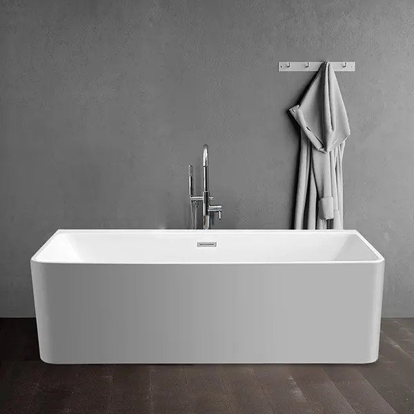 Moderno di lusso di grandi dimensioni in acrilico Bagno profondo ammollo angolo vasche da bagno 2 lati del pannello esterno vasca da bagno freestanding vasca da bagno da polonia