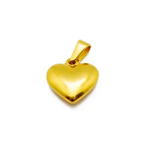 Hermoso diseño de Mangalsutra dorado 18K chapado en oro 3D, joyería de corazón inflado para mujer