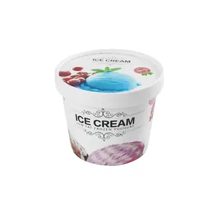 Caja de embalaje de papel de 8oz, 16oz, 18oz, cuenco circular para sopa, fiambrera desechable, taza de helado de buena calidad