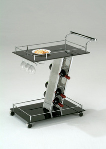 Chariot pliable à nourriture et boissons de panneau en métal de rangée des biens 3 - Product Image 6