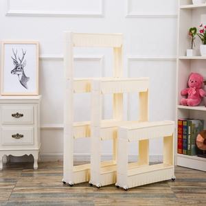 Gap Storage Slim Slide Out Plastic Storage Movable Rack Shelf With Moving Wheels